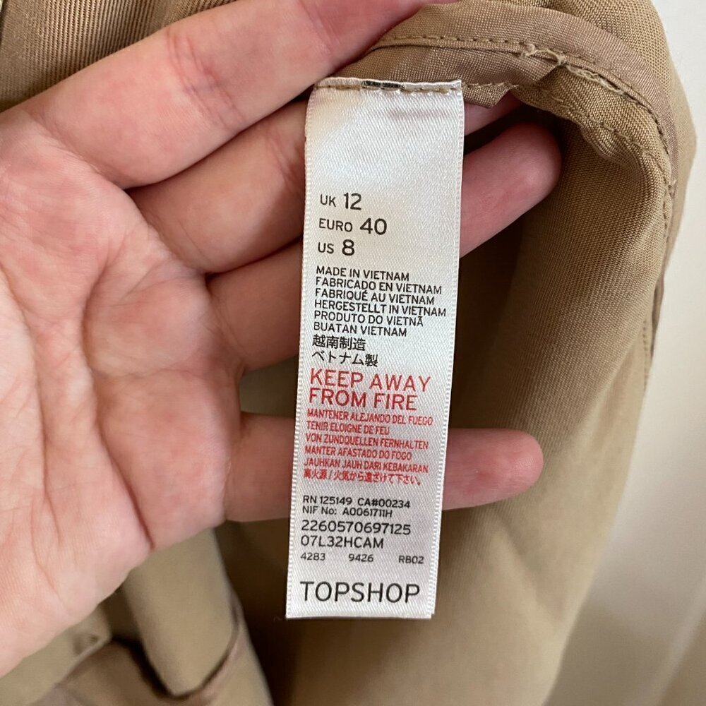 Topshop Lightweight Split Back Duster Coat Size U… - image 7